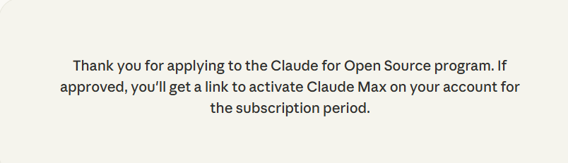 Claude Code 开源项目可申请 6 个月 Claude Max 免费会员